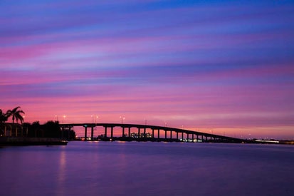 This is an image during sunset of one of the bridges to Cape Coral. If you click on 