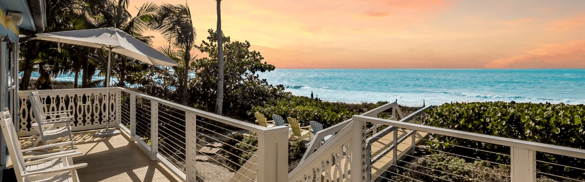 Gorgeous view of the Gulf of Mexico from the porch of a rental home