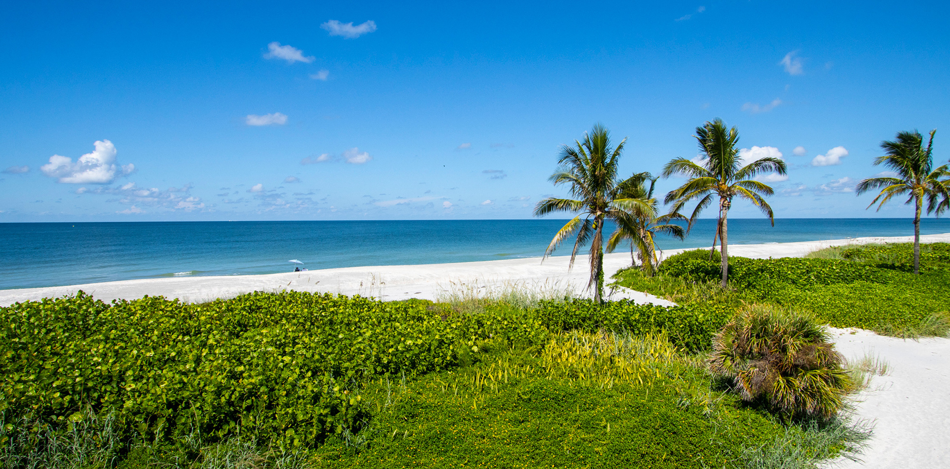 Beautiful view of the beach and Gulf from South Seas.